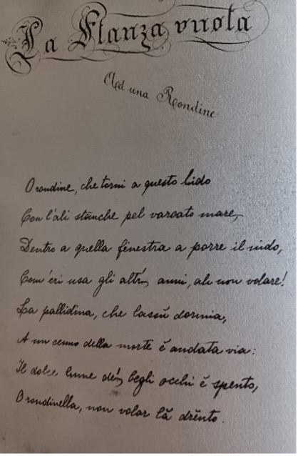 Una pagina autografa del diario di Luigina (Fonte: Archivio storico Famiglia Servato, per gentile concessione)